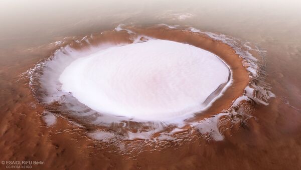 Cratera Korolev no norte de Marte (imagem referencial) - Sputnik Brasil