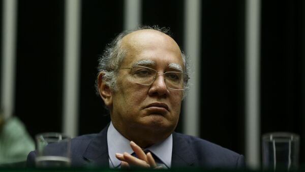 Em Brasília, o ministro do Supremo Tribunal Federal (STF) Gilmar Mendes participa de sessão solene na Câmara dos Deputados, em 1º de outubro de 2019 - Sputnik Brasil