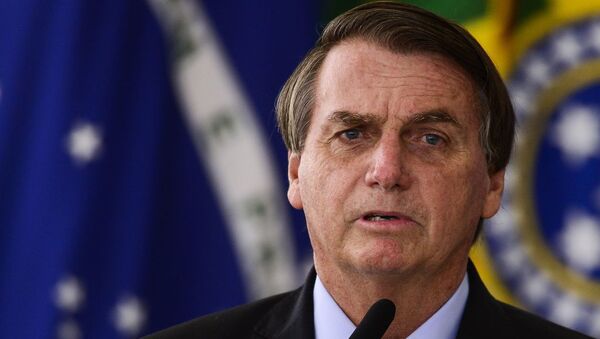 Bolsonaro durante anúncio de investimentos para o Programa Águas Brasileiras - Sputnik Brasil