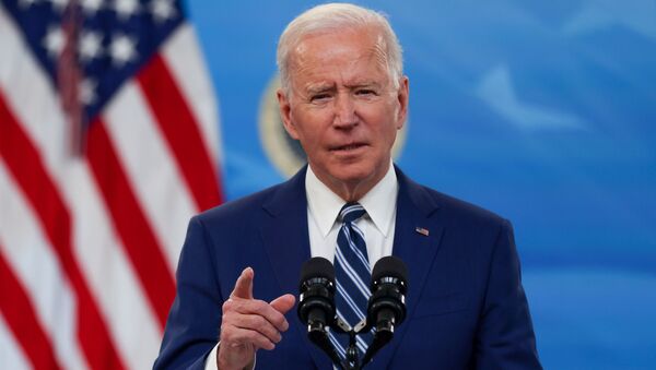 Presidente dos EUA, Joe Biden discursa após reunião com sua equipe de combate à COVID-19 na Casa Branca, 29 de março de 2021 - Sputnik Brasil