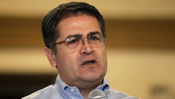 O presidente de Honduras Juan Orlando Hernández  - Sputnik Brasil