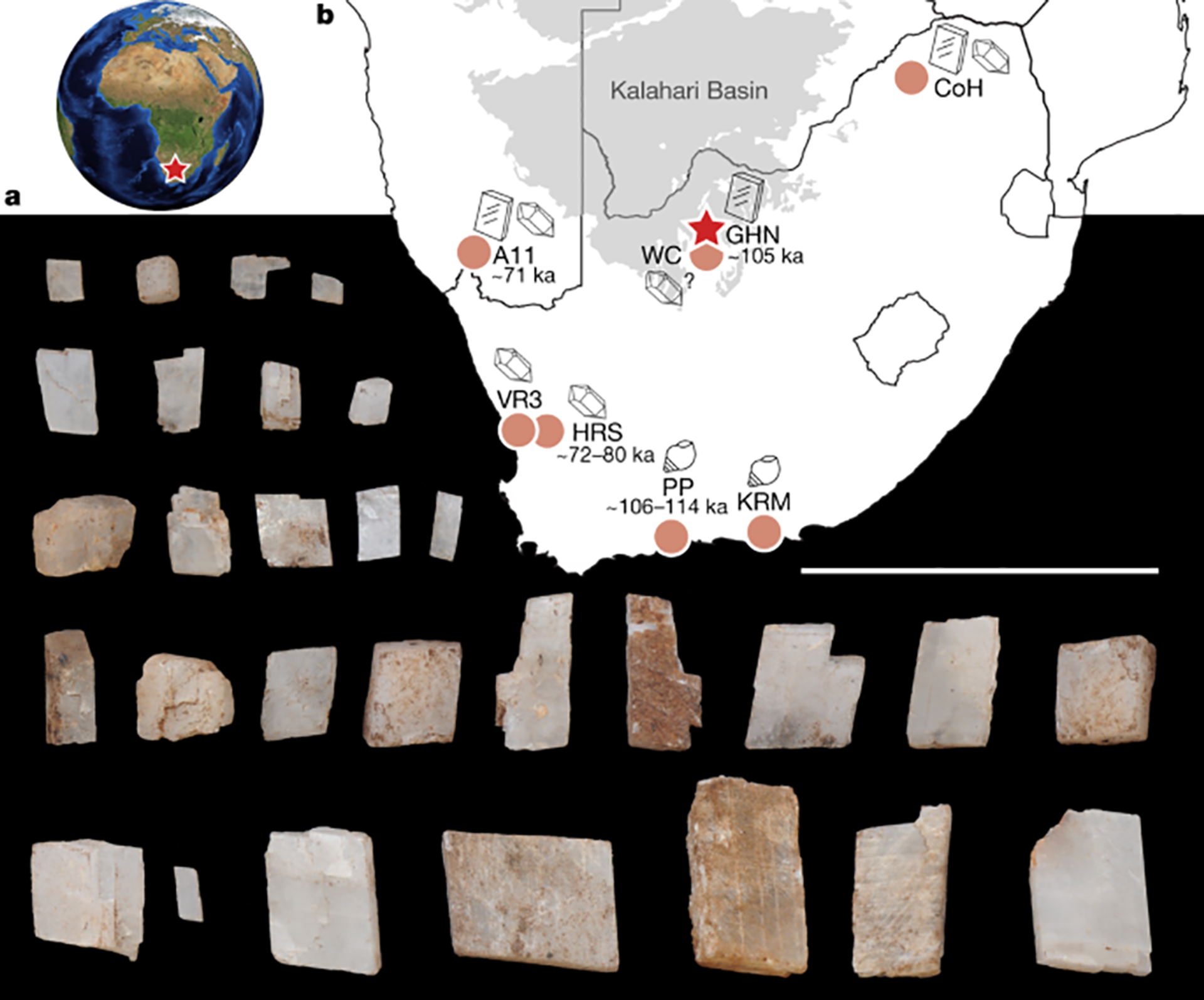 Ancestrais colecionadores: coleção de cristais de 105 mil anos é encontrada na África do Sul (FOTO) - Sputnik Brasil, 1920, 01.04.2021