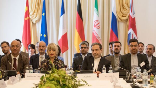 Reunião da Comissão Conjunta do Plano de Ação Conjunto Global (JCPOA, na sigla em inglês) com participação da China, França, Alemanha, Rússia, Reino unido e Irã em Viena, Áustria, 28 de julho de 2019 - Sputnik Brasil