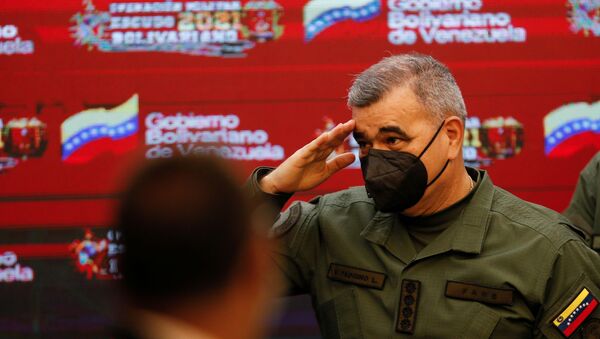O ministro da Defesa da Venezuela, Vladimir Padrino López, em Caracas, na Venezuela, no dia 5 de abril de 2021 - Sputnik Brasil