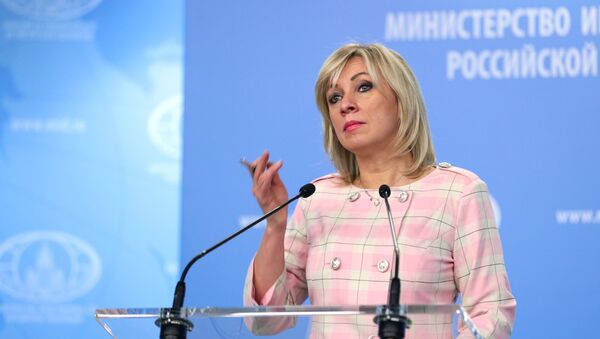 Representante oficial do Ministério das Relações Exteriores da Rússia, Maria Zakharova, durante briefing em Moscou - Sputnik Brasil