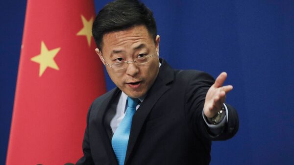 Zhao Lijian, porta-voz do Ministério das Relações Exteriores da China, no dia 24 de fevereiro de 2020 - Sputnik Brasil