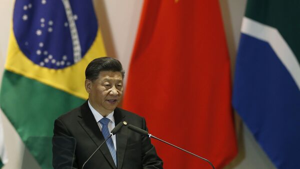 Presidente da China, Xi Jinping, durante encontro dos países do BRICS no Itamaraty, em Brasília, 14 de novembro de 2019 (foto de arquivo) - Sputnik Brasil