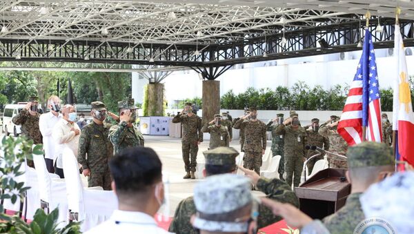 Forças Armadas das Filipinas e o Exército dos Estados Unidos inauguraram o 36º exercício Balikatan (BK36-21) conjunto, Filipinas, 12 de abril de 2021 - Sputnik Brasil
