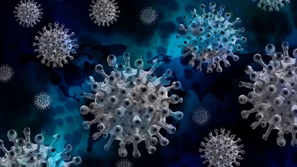Imagem ilustrativa do vírus SARS-CoV-2, que causa a COVID-19 - Sputnik Brasil