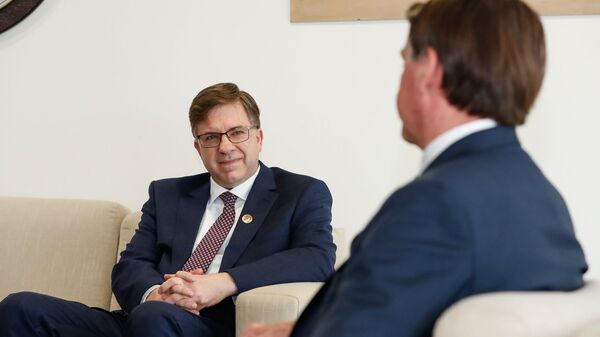 Reunião entre o presidente Jair Bolsonaro e Todd Chapman, embaixador dos Estados Unidos no Brasil - Sputnik Brasil