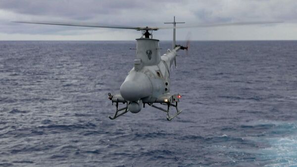 Helicóptero drone MQ-8B Firescout da Marinha dos EUA - Sputnik Brasil