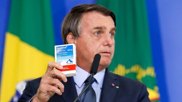 O presidente Jair Bolsonaro recomendou o uso de cloroquina contra a COVID-19 (foto de arquivo) - Sputnik Brasil