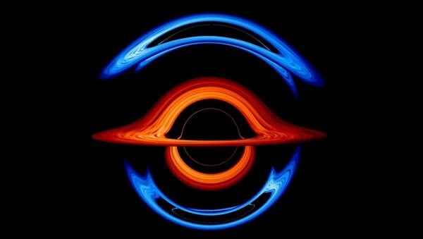 Representação artística de buracos negros binares - Sputnik Brasil