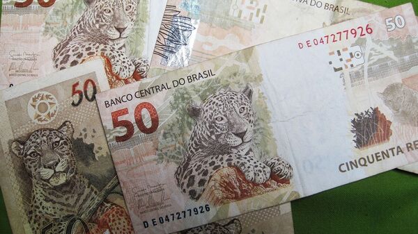 Foto ilustrativa de notas de R$ 50 - Sputnik Brasil