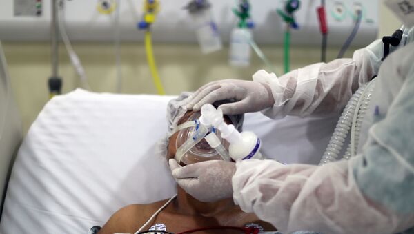 Paciente com COVID-19 em hospital de São Paulo. - Sputnik Brasil
