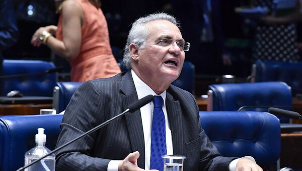 O senador Renan Calheiros (MDB-AL) durante sessão do plenário do Senado Federal. - Sputnik Brasil