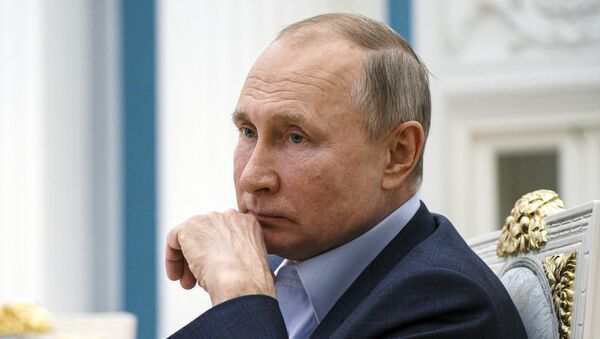 Presidente russo, Vladmir Putin, durante reunião no Kremlin, Moscou, 4 de março de 2021  - Sputnik Brasil