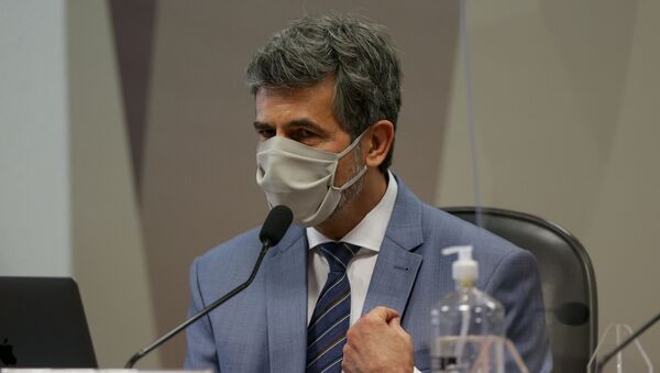 O ex-ministro da Saúde Nelson Teich durante depoimento na CPI da Covid no Senado Federal, em Brasília (DF) - Sputnik Brasil