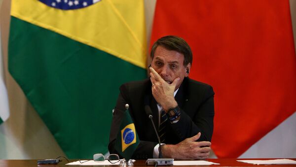 Em Brasília, o presidente brasileiro Jair Bolsonaro, participa de evento do BRICS, em 14 de novembro de 2019 - Sputnik Brasil