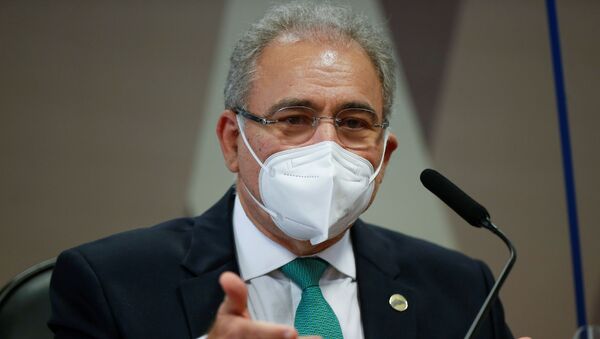 Ministro da Saúde, Marcelo Queiroga, durante depoimento à CPI da Covid no Senado Federal, Brasília, 6 de maio de 2021  - Sputnik Brasil