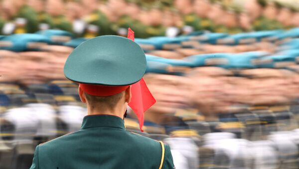 Militares das tropas na Parada da Vitória durante o desfile militar em Moscou, Rússia, 9 de maio de 2021 - Sputnik Brasil