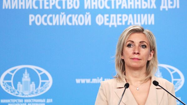 Maria Zakharova, representante oficial do Ministério das Relações Exteriores da Rússia, durante coletiva de imprensa em Moscou  - Sputnik Brasil