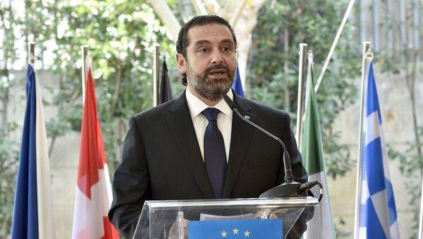 O primeiro-ministro libanês, Saad Hariri, fala durante a abertura oficial do novo edifício da delegação da União Europeia ao Líbano, em Beirute, Líbano, na terça-feira, 26 de fevereiro de 2019.  - Sputnik Brasil