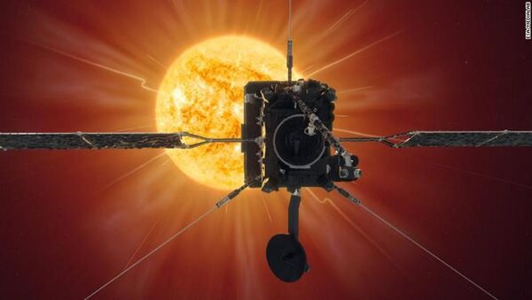 Representação artística da sonda Solar Orbiter - Sputnik Brasil