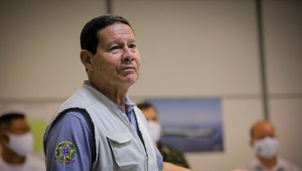 O Vice-Presidente da República, Hamilton Mourão, durante visita ao Centro de Monitoramento da Amazônia (CENSIPAM) - Sputnik Brasil