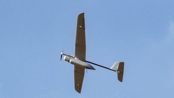 Drone israelense Skylark decola próximo da fronteira com a Faixa de Gaza - Sputnik Brasil