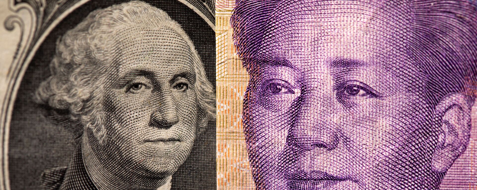 Dólar norte-americano e o yuan chinês são vistos nesta ilustração - Sputnik Brasil, 1920, 31.03.2022