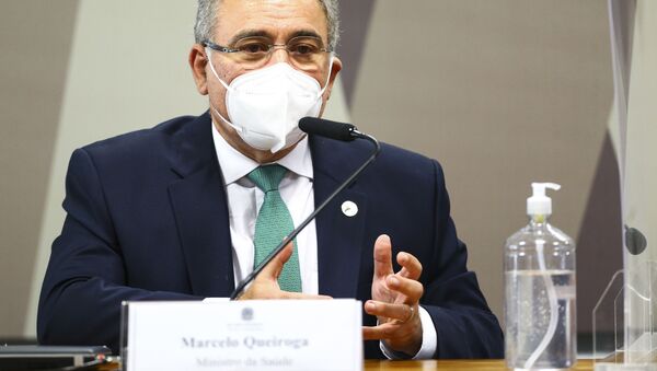 O ministro da Saúde, Marcelo Queiroga, durante seu primeiro depoimento na CPI da Covid, Brasília, 6 de maio de 2021 - Sputnik Brasil