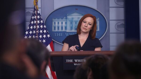 Jen Psaki, secretária de imprensa da Casa Branca, realiza coletiva de imprensa na Casa Branca em Washington, EUA, 8 de junho de 2021 - Sputnik Brasil