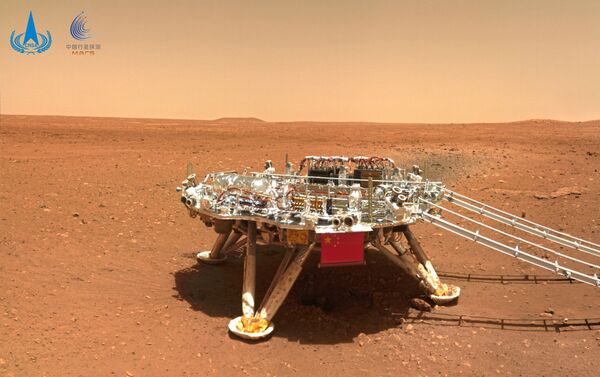 Imagem da superfície de Marte feita pelo rover chinês Zhurong - Sputnik Brasil