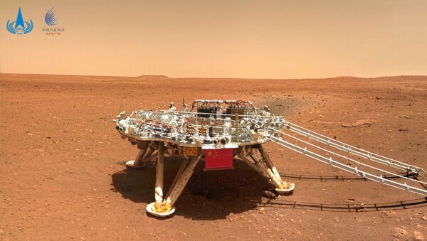 Imagem da superfície de Marte feita pelo rover chinês Zhurong - Sputnik Brasil