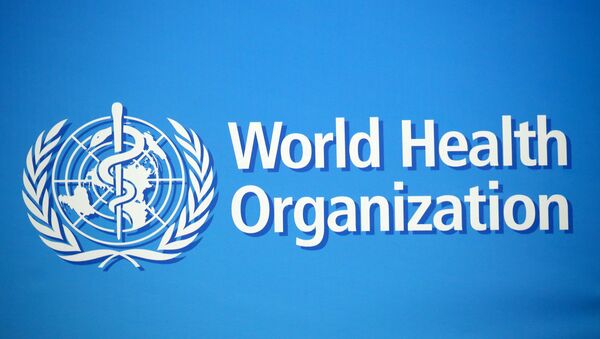 Logotipo da Organização Mundial da Saúde (OMS) em Genebra, Suíça, 2 de fevereiro de 2020 - Sputnik Brasil