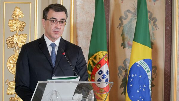 O chanceler Carlos Alberto França, durante visita a Portugal, em 2 de julho de 2021 - Sputnik Brasil