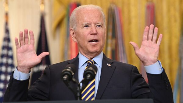 O presidente dos EUA, Joe Biden, fala sobre a situação no Afeganistão na Casa Branca em Washington, EUA, 8 de julho de 2021 - Sputnik Brasil