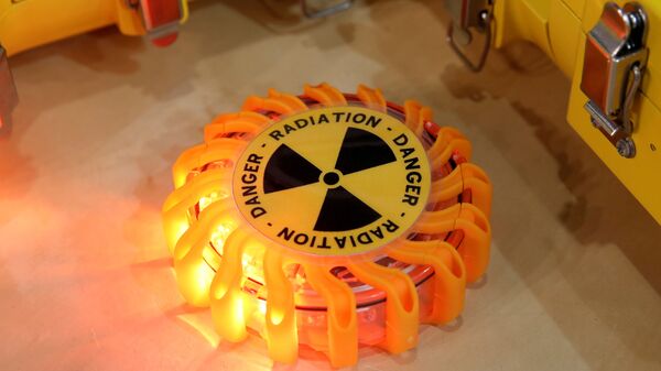 Símbolo de radioatividade na Exposição Nuclear Mundial, França, 26 de julho de 2018 - Sputnik Brasil