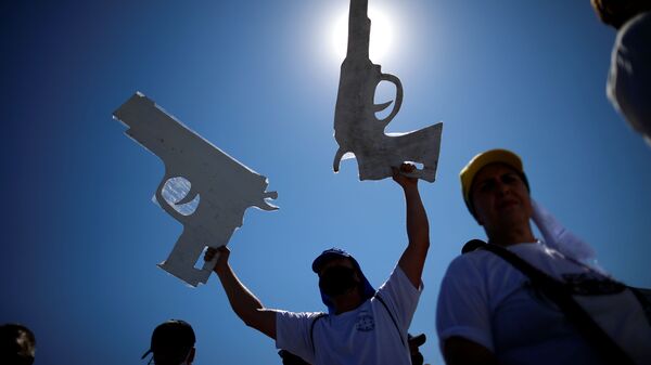Manifestação em apoio ao direito de porte de armas e ao presidente do Brasil, Jair Bolsonaro - Sputnik Brasil