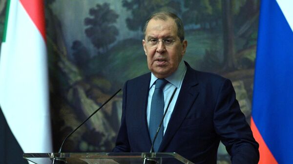 Chanceler russo Sergei Lavrov após reunião com sua homóloga do Sudão, Moscou, 12 de julho de 2021 - Sputnik Brasil