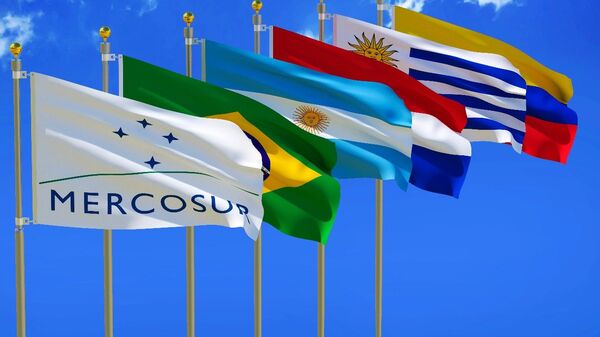 Bandeiras dos países do Mercosul - Sputnik Brasil