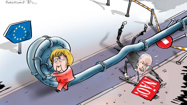 Biden e Merkel, Nord Stream - Sputnik Brasil