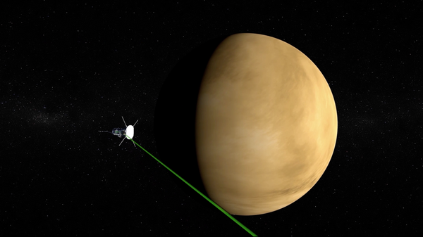 A Parker Solar Probe faz sua quarta das sete assistências gravimétricas de Vênus, em 20 de fevereiro de 2021 - Sputnik Brasil