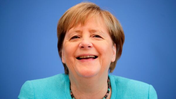 Chanceler alemã Angela Merkel durante sua coletiva de imprensa anual, Berlim, Alemanha, 22 de julho de 2021 - Sputnik Brasil