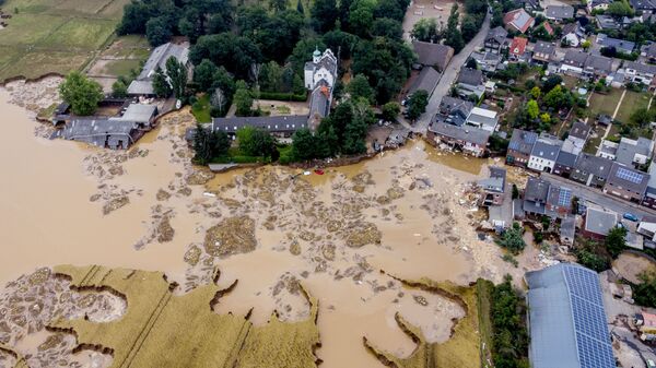 Castelo danificado durante inundações em Erftstadt-Blessem, na Alemanha, 17 de julho de 2021 - Sputnik Brasil