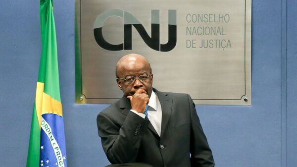  Ministro Joaquim Barbosa preside sessão do CNJ (Conselho Nacional de Justiça), Brasília, 3 de junho de 2014 - Sputnik Brasil