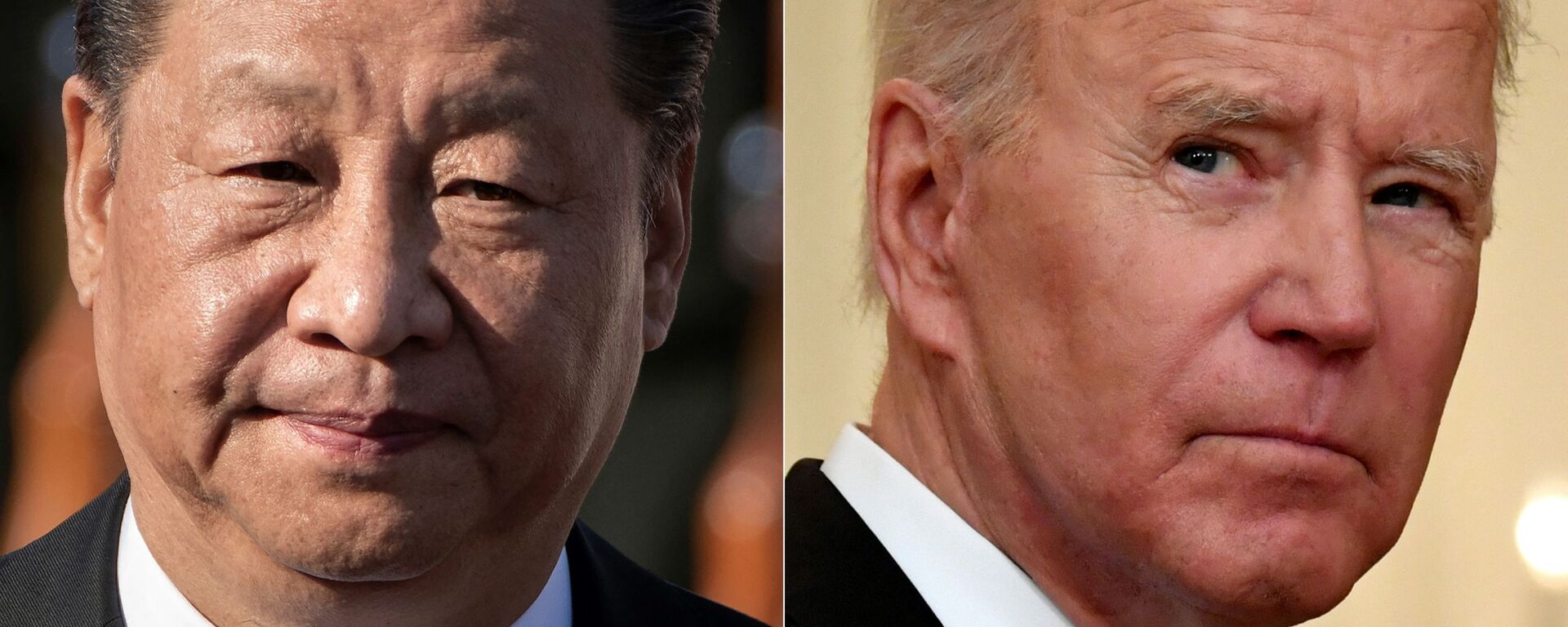 Combinação de fotos de arquivo com o presidente chinês Xi Jinping (E) e o presidente dos EUA, Joe Biden - Sputnik Brasil, 1920, 18.03.2022