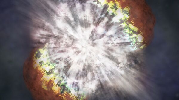 Ilustração de explosão de supernova - Sputnik Brasil
