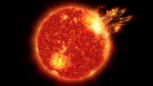 Ilustração de como o Sol poderia ter sido há 4 bilhões de anos, durante o período em que a vida se desenvolveu na Terra - Sputnik Brasil
